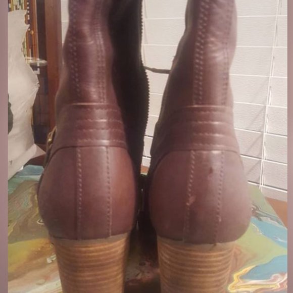 Killer Timberland leather lace-up boots worn once - size 9.5 brown - Picture 5 of 7